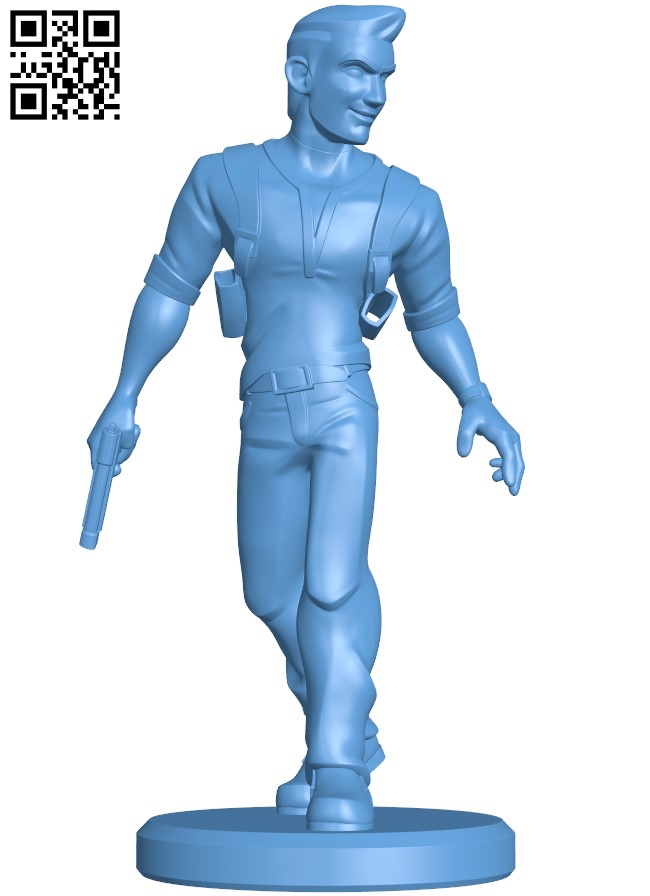 Nathan Drake - Disney Infinity Style H004085 file stl free download 3D Model for CNC and 3d printer