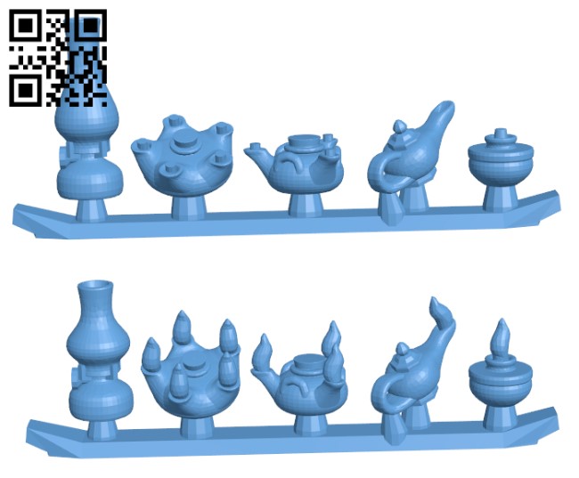 Oil Lamps H003718 file stl free download 3D Model for CNC and 3d printer