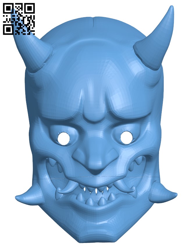 Oni Genji Mask H003785 file stl free download 3D Model for CNC and 3d printer