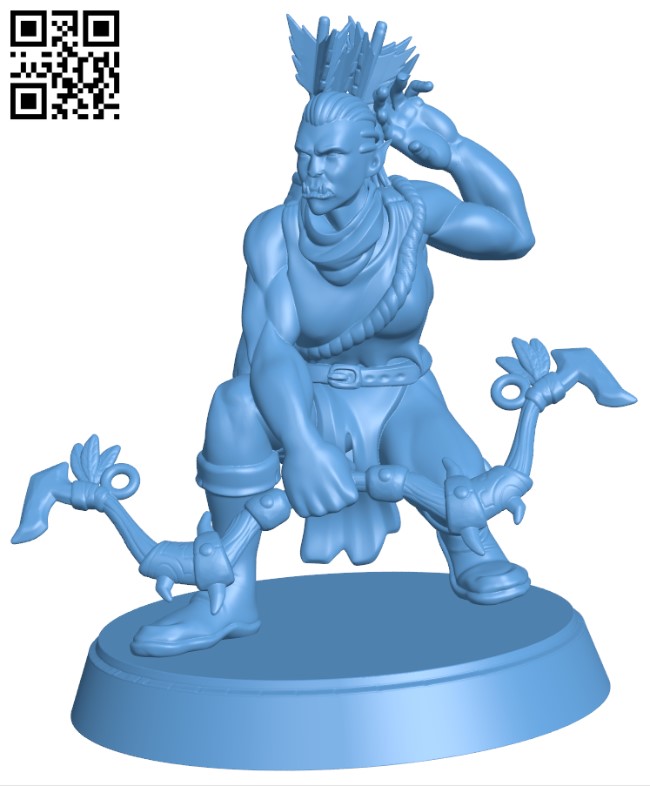 Orc archer H003836 file stl free download 3D Model for CNC and 3d printer
