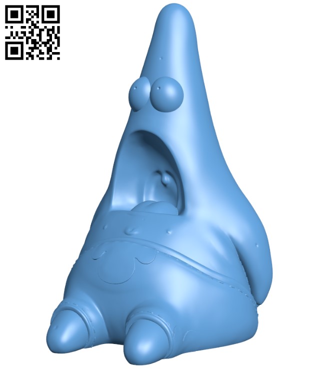 Patrick Star H003309 file stl free download 3D Model for CNC and 3d printer