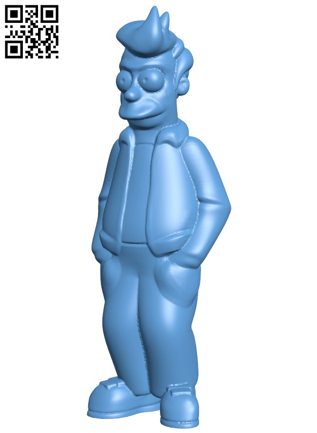 Philip J. Fry - Futurama H003792 file stl free download 3D Model for CNC and 3d printer