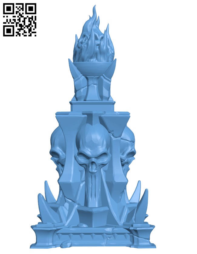 Pillar and torch H003890 file stl free download 3D Model for CNC and 3d printer