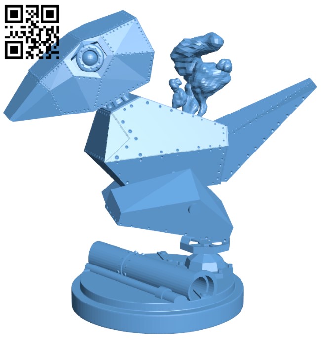 Porygon - Steampunk style H003654 file stl free download 3D Model for CNC and 3d printer