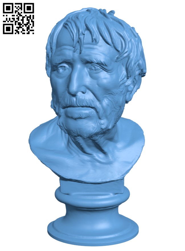 Pseudo-Seneca, Portrait of Hesiod H003594 file stl free download 3D Model for CNC and 3d printer