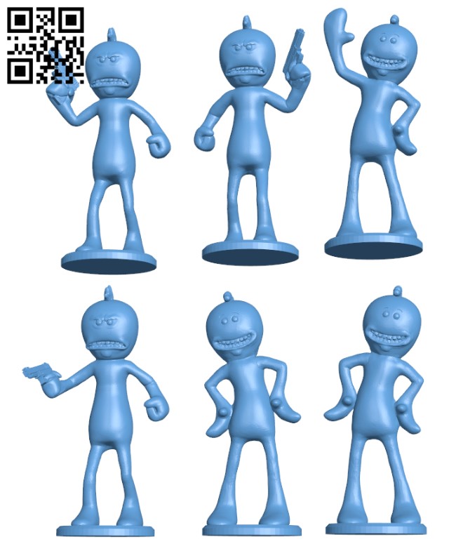 Rick and Morty assortment of Mr. Meeseeks H004096 file stl free download 3D Model for CNC and 3d printer