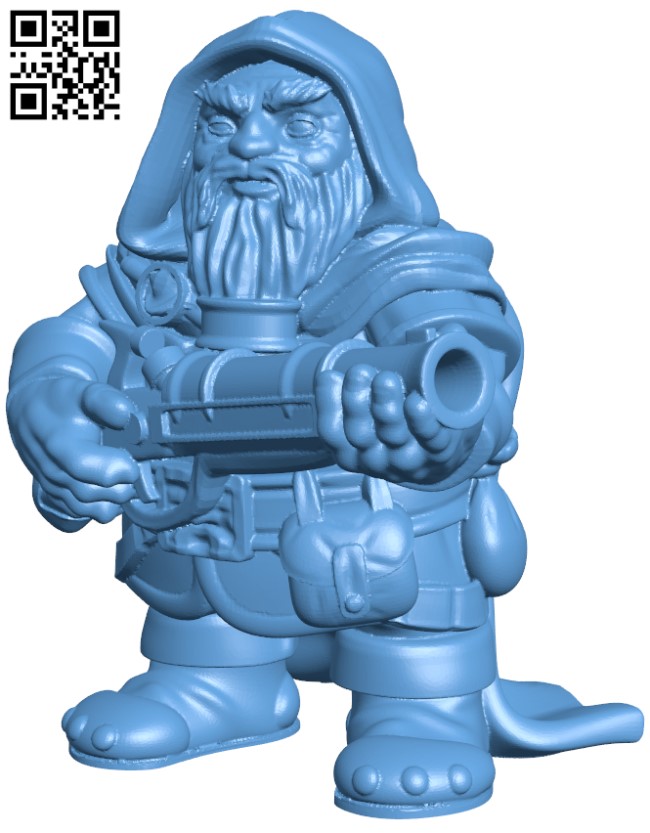 Rifleman dwarf H004097 file stl free download 3D Model for CNC and 3d printer