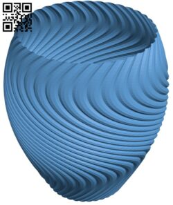 Ripple Vase H003484 file stl free download 3D Model for CNC and 3d printer