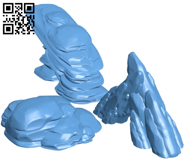 Rock Formations H003360 file stl free download 3D Model for CNC and 3d printer
