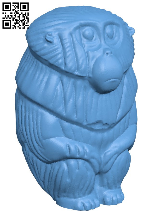 Satiaru - Kubo Monkey Charm H003527 file stl free download 3D Model for CNC and 3d printer