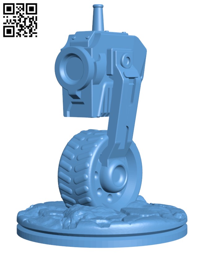Sci-fi Roller - Robot H003313 file stl free download 3D Model for CNC and 3d printer