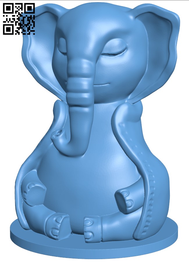 Serene Elephant H003939 file stl free download 3D Model for CNC and 3d printer