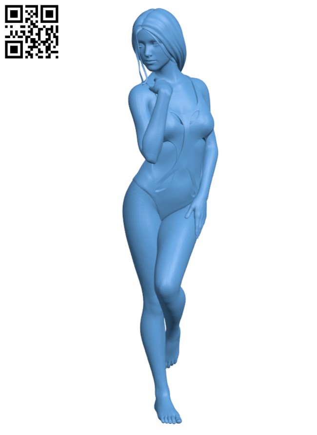 Sexy girl in swimsuit H003848 file stl free download 3D Model for CNC and 3d printer