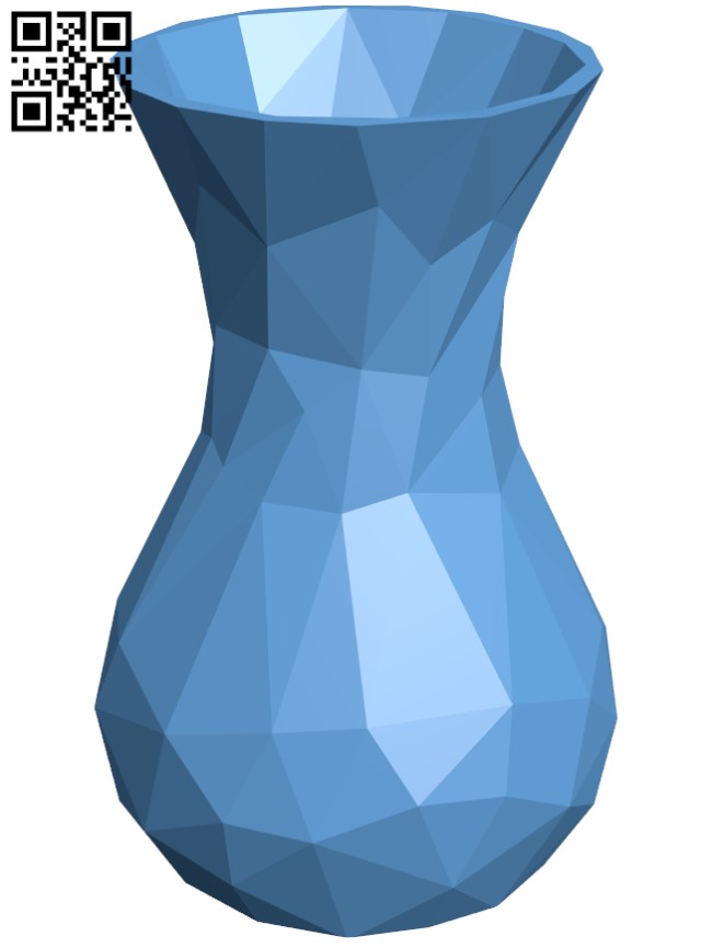 Simple Faceted Vase H003898 file stl free download 3D Model for CNC and 3d printer