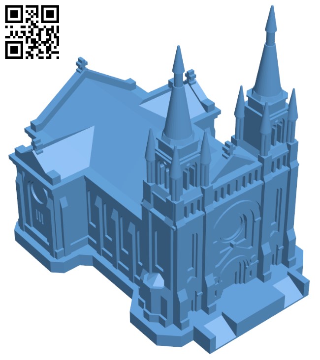Sioux Falls Cathedral, South Dakota USA H003528 file stl free download 3D Model for CNC and 3d printer
