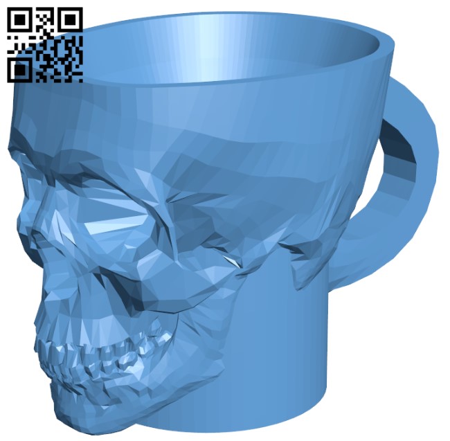 Skull Mug H003661 file stl free download 3D Model for CNC and 3d printer
