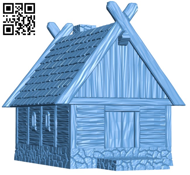 Smaller Viking House H003899 file stl free download 3D Model for CNC and 3d printer