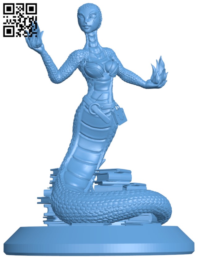 Snake Mage H003421 file stl free download 3D Model for CNC and 3d printer