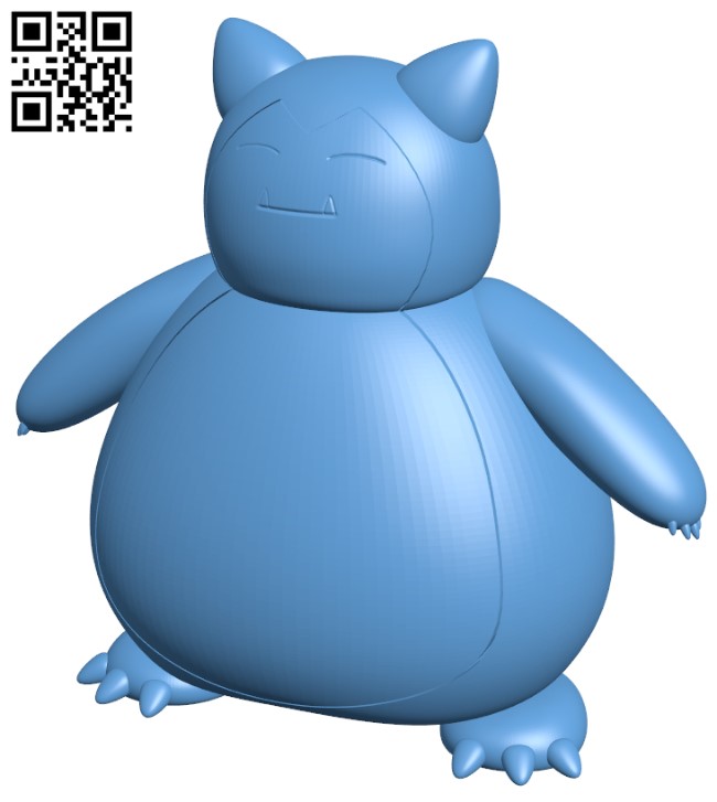 Snorlax - Pokemon H003601 file stl free download 3D Model for CNC and 3d printer