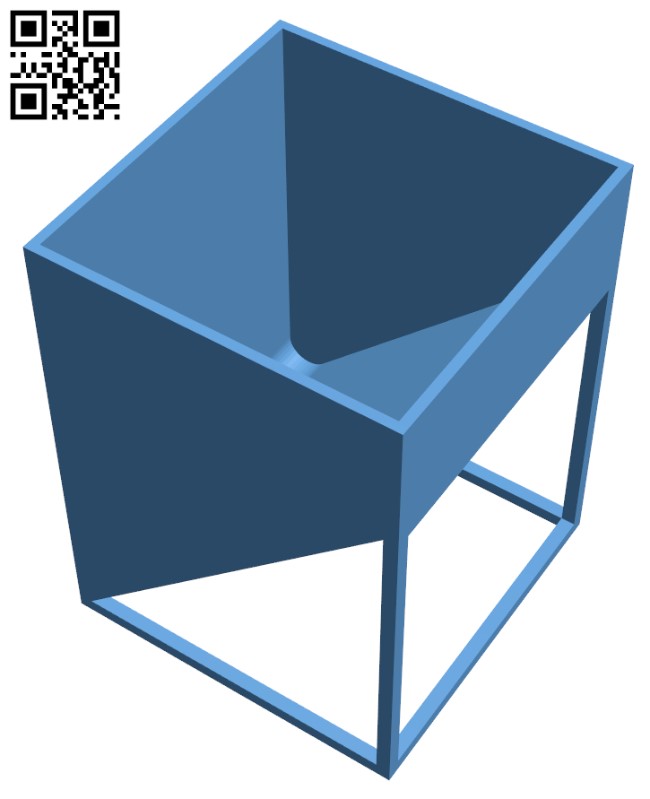 Square Pot H003855 file stl free download 3D Model for CNC and 3d printer