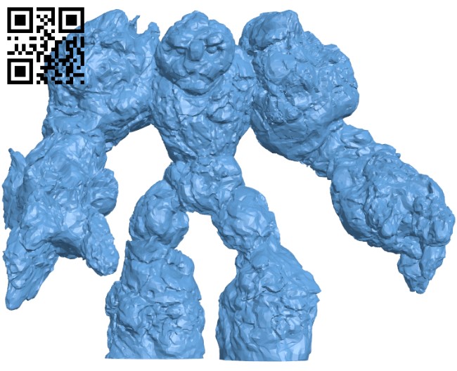 Stone golem elemental H003903 file stl free download 3D Model for CNC and 3d printer