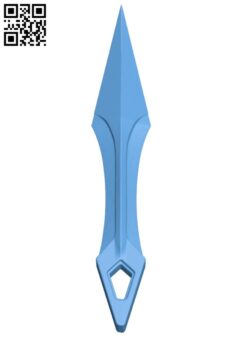 Sub Zero Throwing Knife H003424 file stl free download 3D Model for CNC and 3d printer