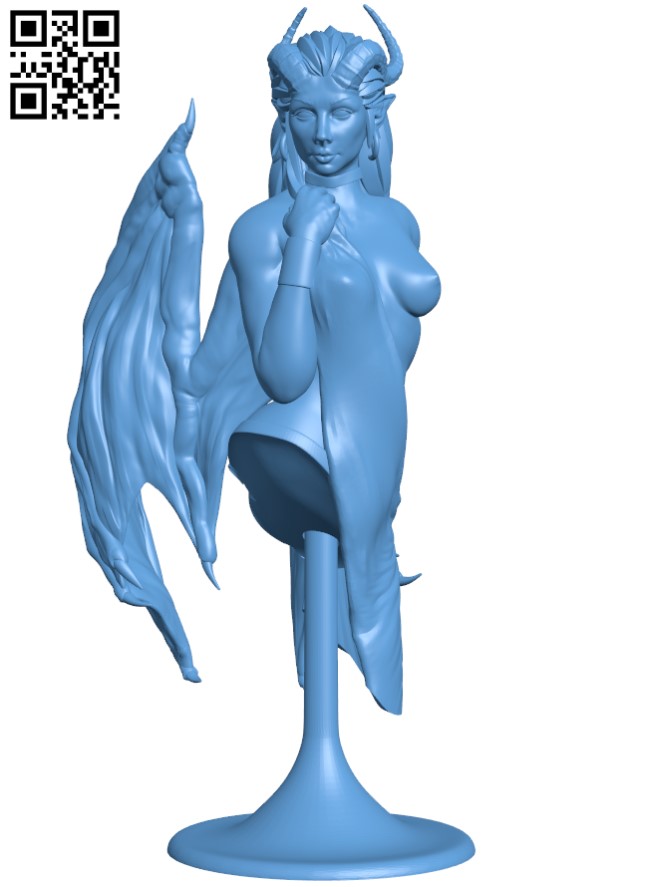 Succubus Bust H003905 file stl free download 3D Model for CNC and 3d printer