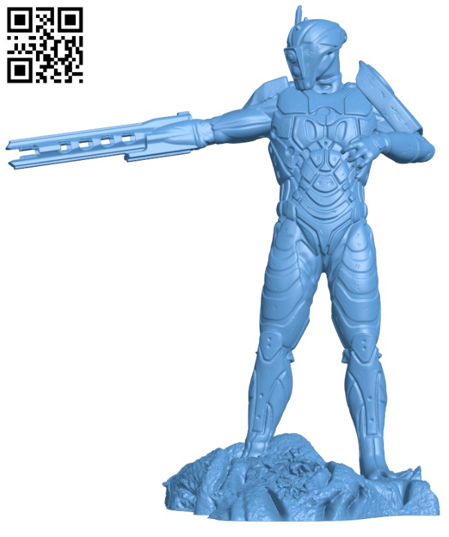 Tau Fire Warrior H003908 file stl free download 3D Model for CNC and 3d printer