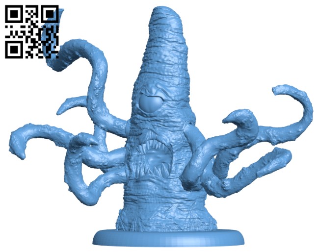 Tentacle Rock Monster H003427 file stl free download 3D Model for CNC and 3d printer