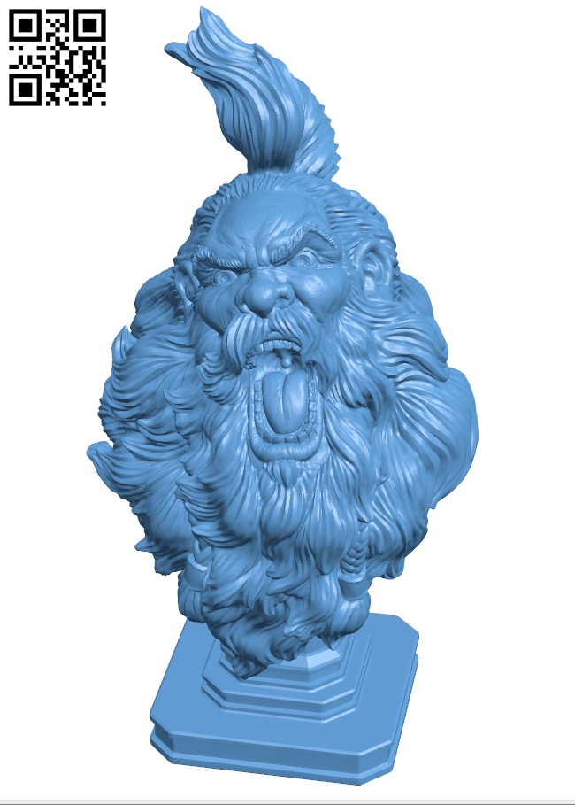The Bearded Yell H003533 file stl free download 3D Model for CNC and 3d printer
