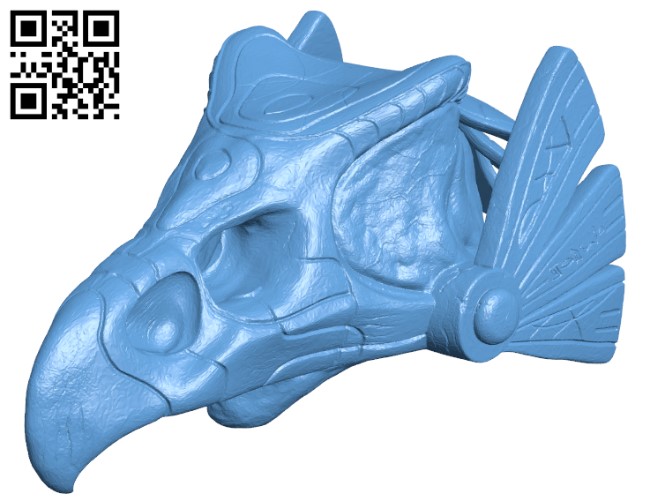 The Horus Skull H003917 file stl free download 3D Model for CNC and 3d printer