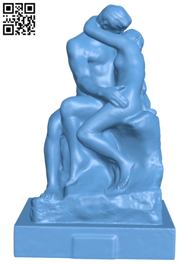 The Kiss at The Jardin des Tuileries, Paris H003949 file stl free download 3D Model for CNC and 3d printer