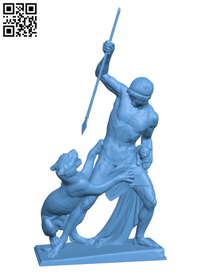 The Panther Hunter H003952 file stl free download 3D Model for CNC and 3d printer