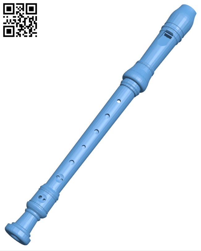 The Recorder Flute H003954 file stl free download 3D Model for CNC and 3d printer