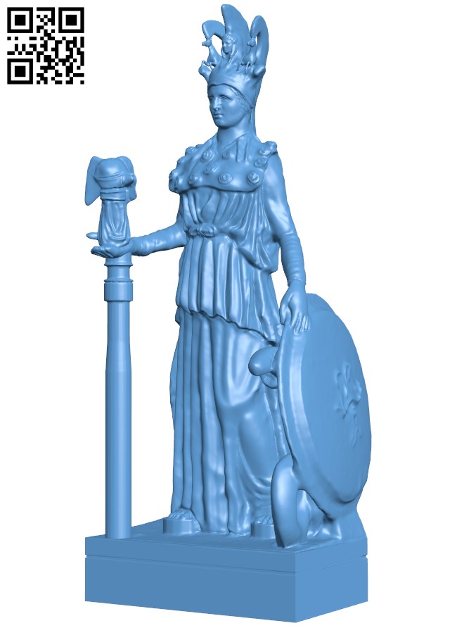 The Varvakeion Athena at The National Archaeological Museum of Athens, Greece H004119 file stl free download 3D Model for CNC and 3d printer