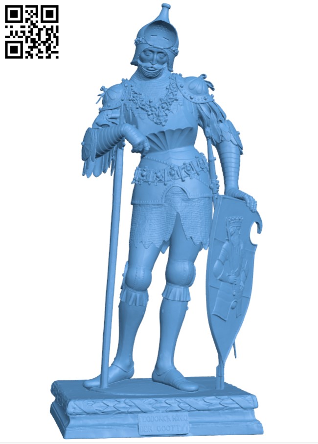 Theodoric The Great H003664 file stl free download 3D Model for CNC and 3d printer