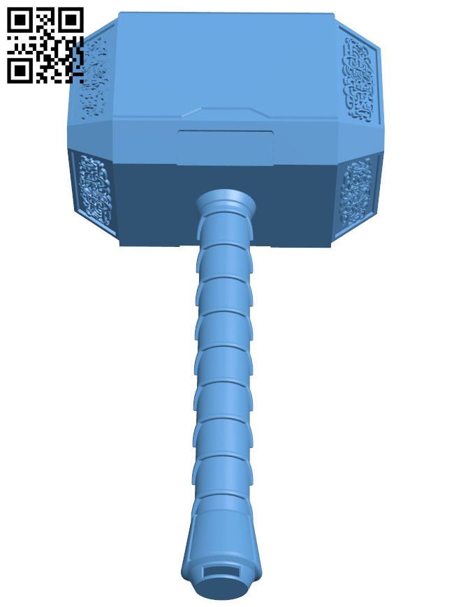 Thor's Hammer Mjolnir H004120 file stl free download 3D Model for CNC and 3d printer