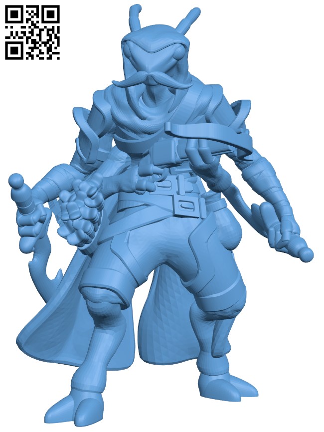 Thri-Kreen Rogue H003432 file stl free download 3D Model for CNC and 3d printer