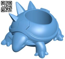 Torterra plant pot H003430 file stl free download 3D Model for CNC and 3d printer