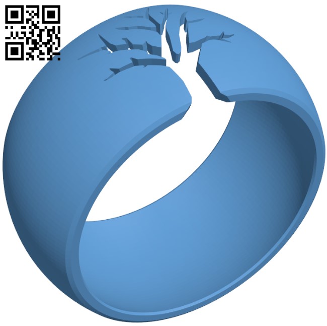 Tree Silhouette Bracelet H004122 file stl free download 3D Model for CNC and 3d printer