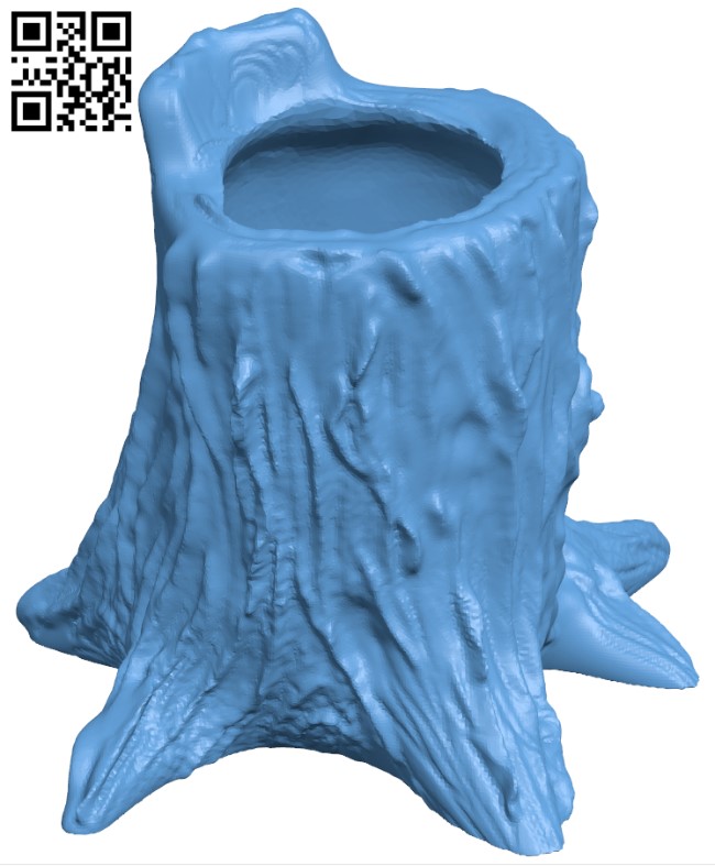 Tree Stump Planter H003732 file stl free download 3D Model for CNC and 3d printer