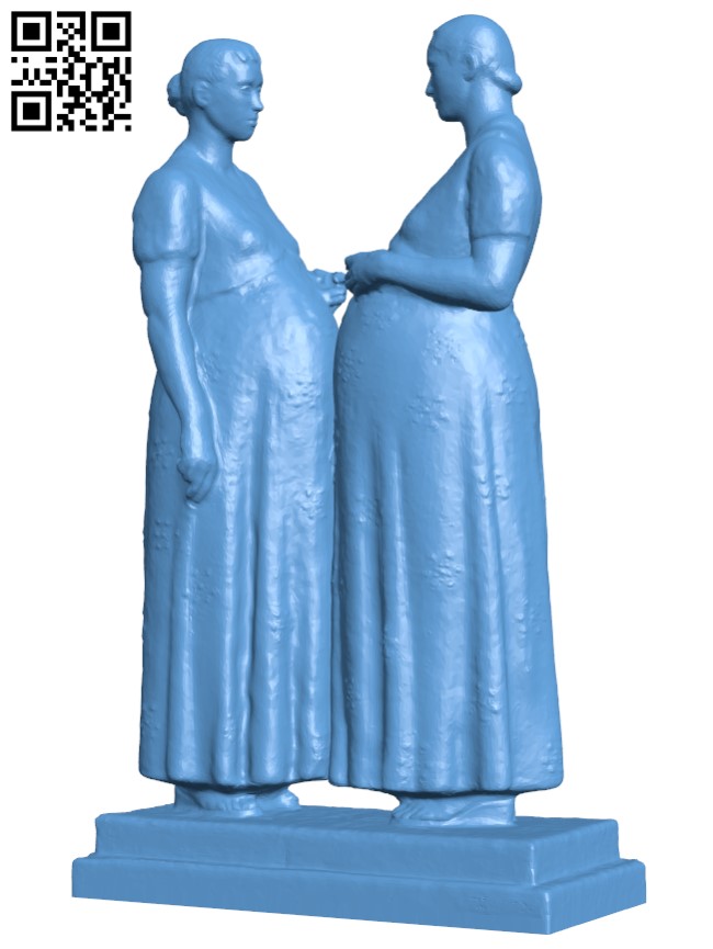 Two Pregnant Women at The Middelheim Museum, Antwerp H003915 file stl free download 3D Model for CNC and 3d printer