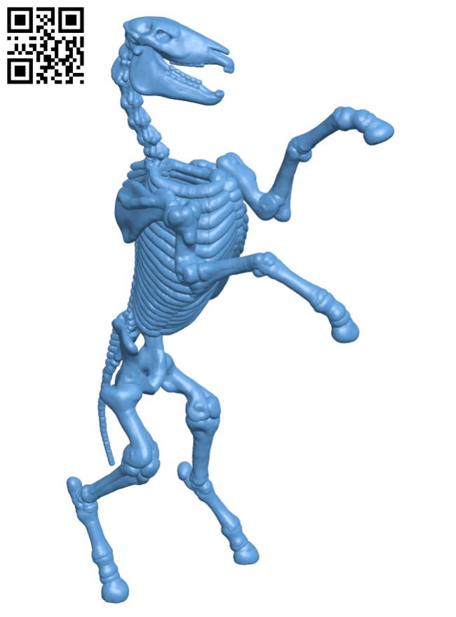 Undead Skeleton Horse H003962 file stl free download 3D Model for CNC and 3d printer