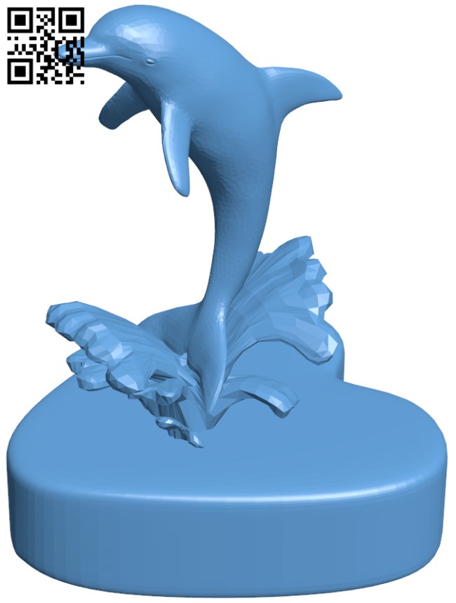 Valentine's Dolphin H004133 file stl free download 3D Model for CNC and 3d printer