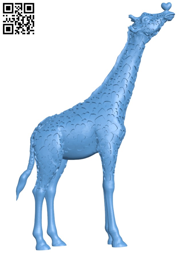 Valentine's day giraffe H004132 file stl free download 3D Model for CNC and 3d printer