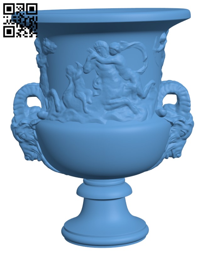 Vase with the triumph of Amphitrite H003612 file stl free download 3D Model for CNC and 3d printer