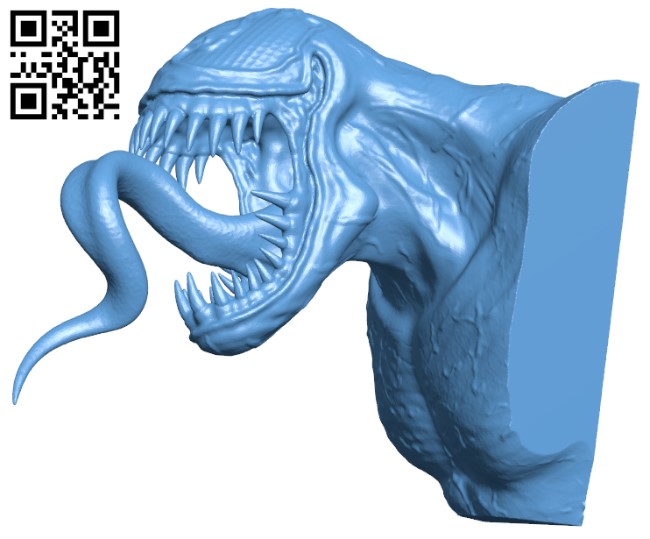 Venom bust H003371 file stl free download 3D Model for CNC and 3d printer