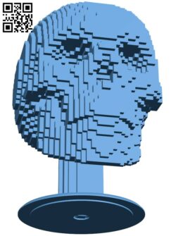 Voxelized Skull H003534 file stl free download 3D Model for CNC and 3d printer