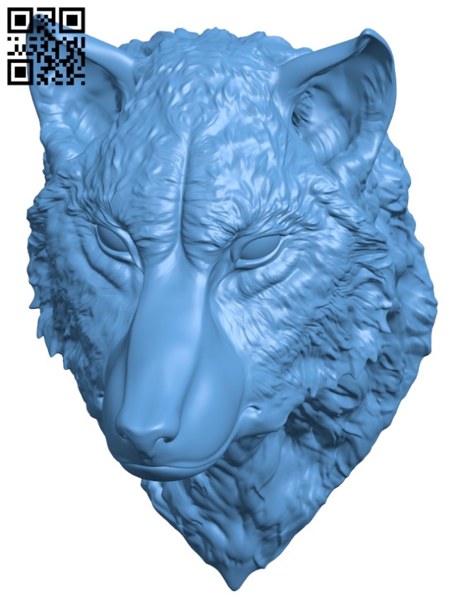 Wolf Bust H003536 file stl free download 3D Model for CNC and 3d printer