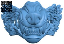 Wolf Mask H003436 file stl free download 3D Model for CNC and 3d printer
